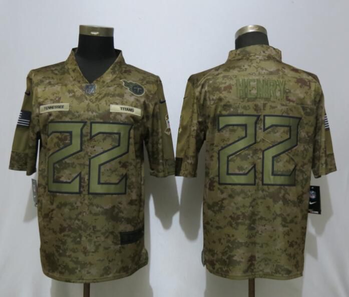 Men Tennessee Titans #22 Henry Nike Camo Salute to Service Limited NFL Jerseys->tennessee titans->NFL Jersey